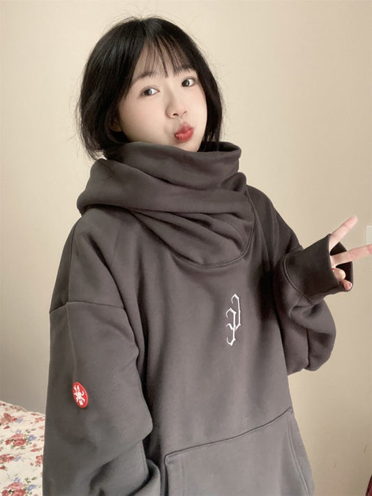 寬鬆高領套頭衫 X2634