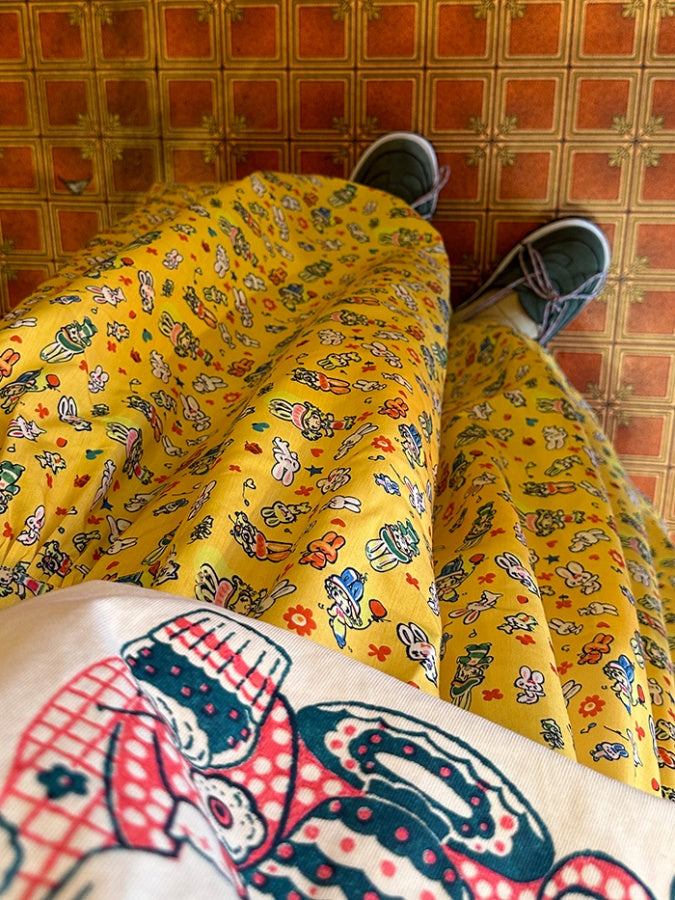 Cute Illustration Print Loose Pants X2742