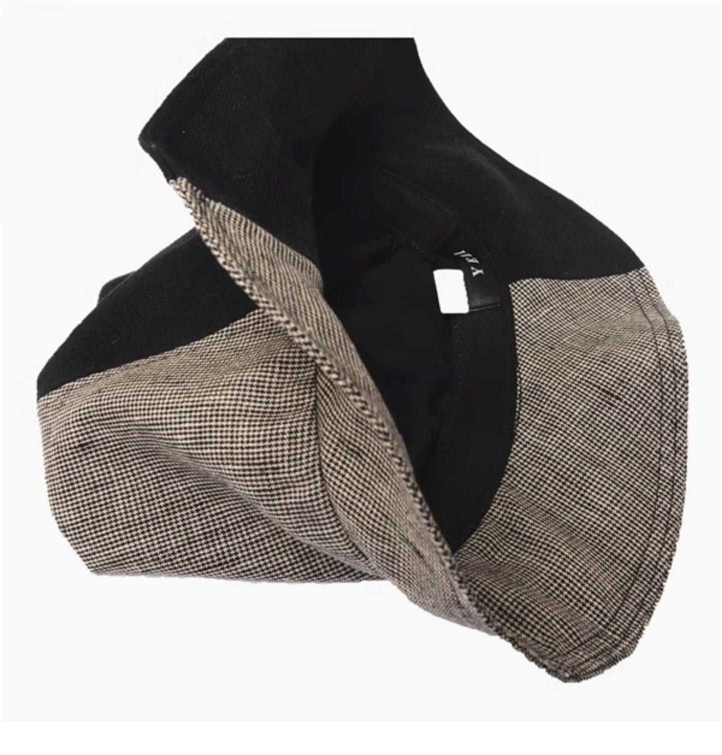 Glen Check Pattern Bicolor Bucket Hat X2914