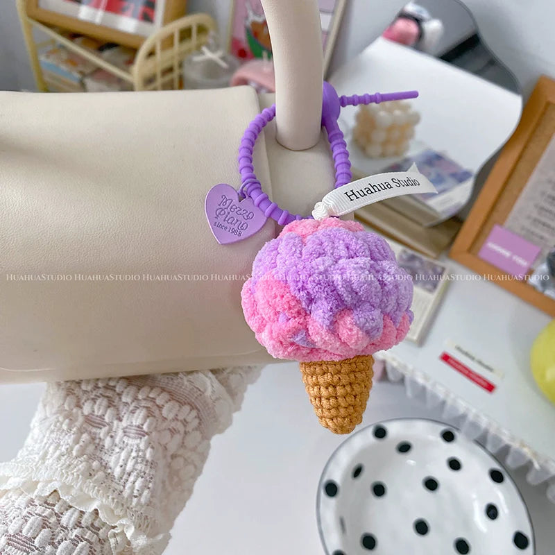 Handmade Woven Ice Cream Pendant X3113