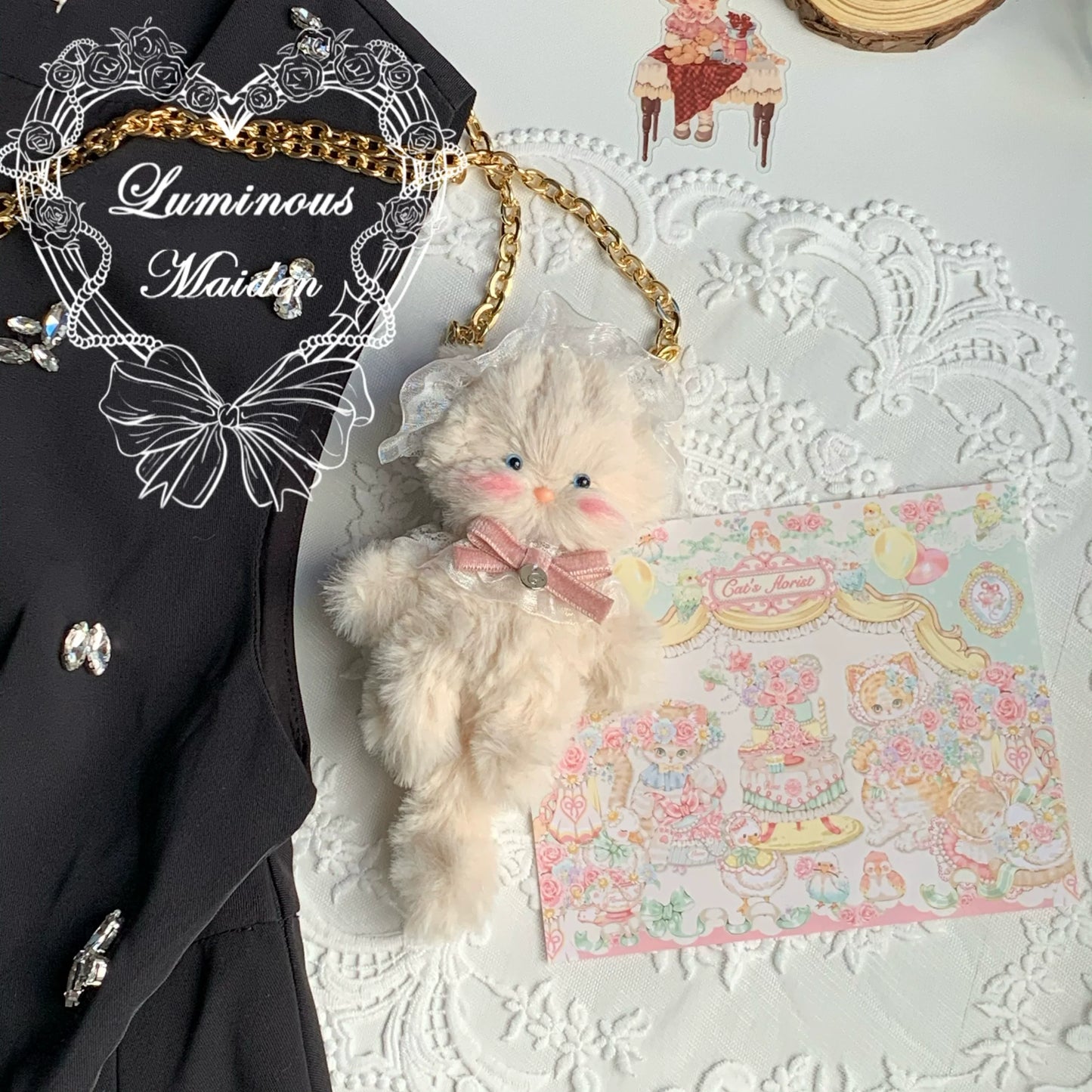 Original Cute Kitten Doll Bag Pendant X3146