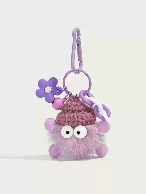 Cute mink hairball doll pendant keycharm X3074