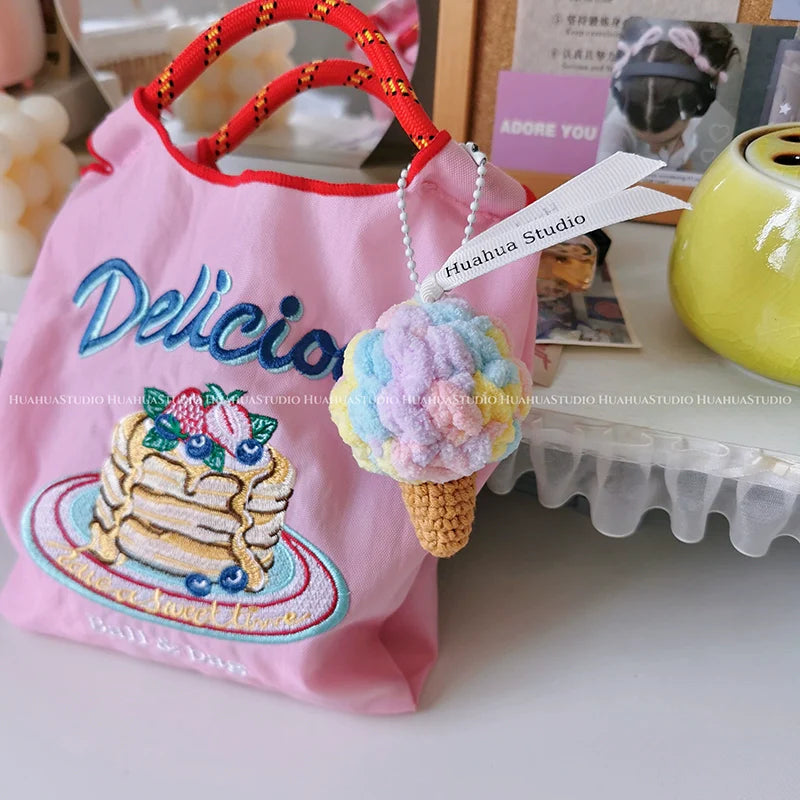 Handmade Woven Ice Cream Pendant X3113