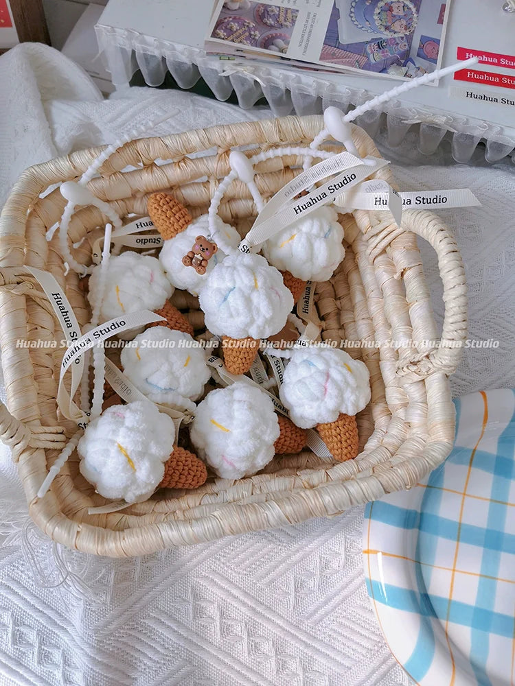 Handmade Woven Ice Cream Pendant X3113