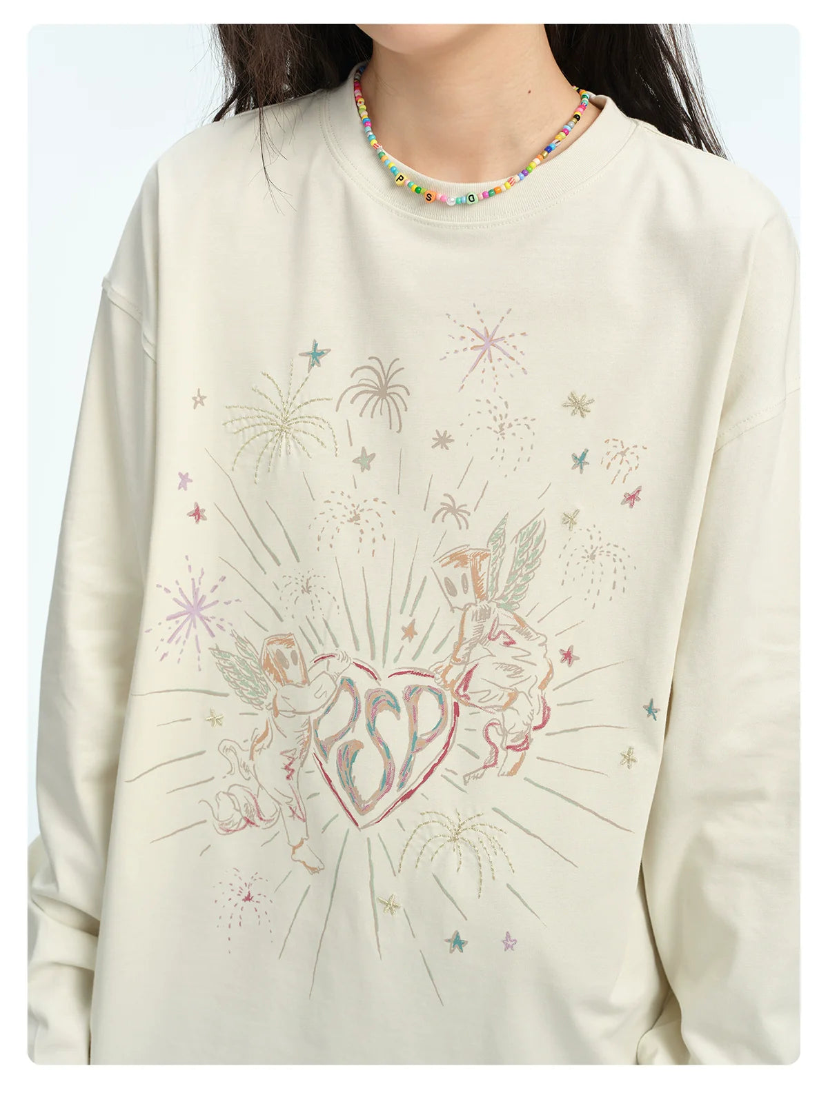 loose casual versatile long sleeve T-shirt X3136
