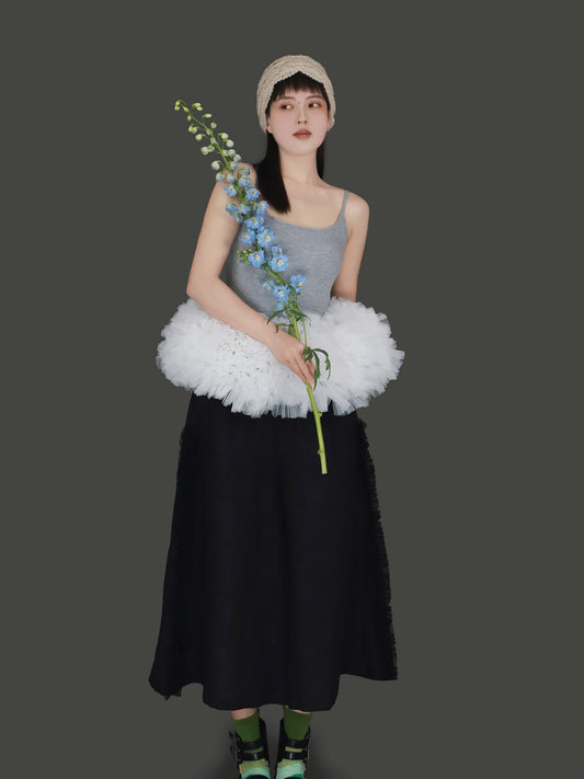 Linen-Blend Relaxed Wide Cropped Pants X3241