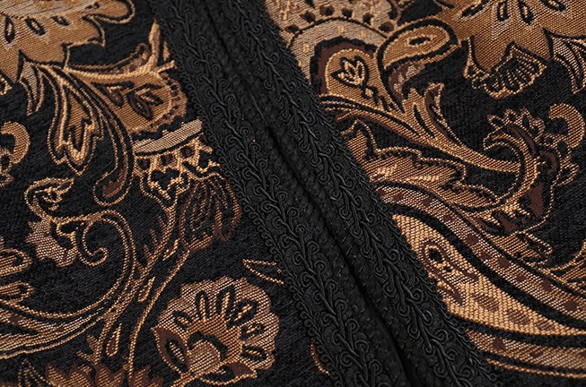 佩斯利刺繡提花圓領背心 X3149