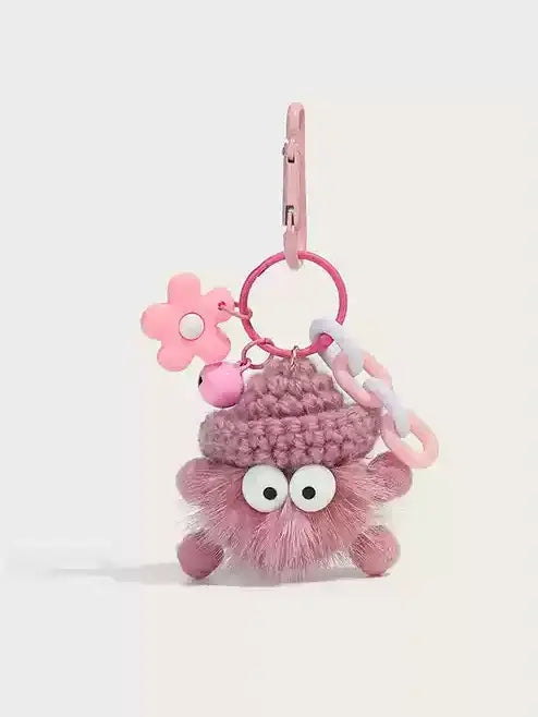 Cute mink hairball doll pendant keycharm X3074