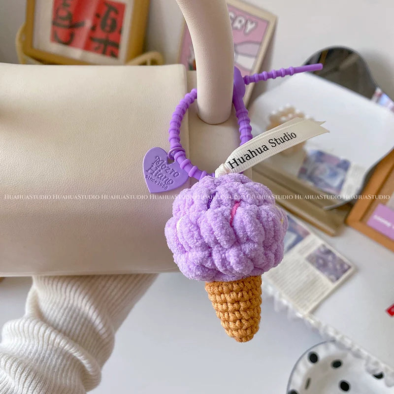 Handmade Woven Ice Cream Pendant X3113