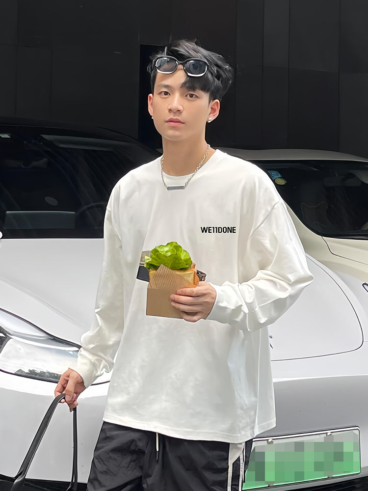 高街寬鬆長袖T卹 X3122