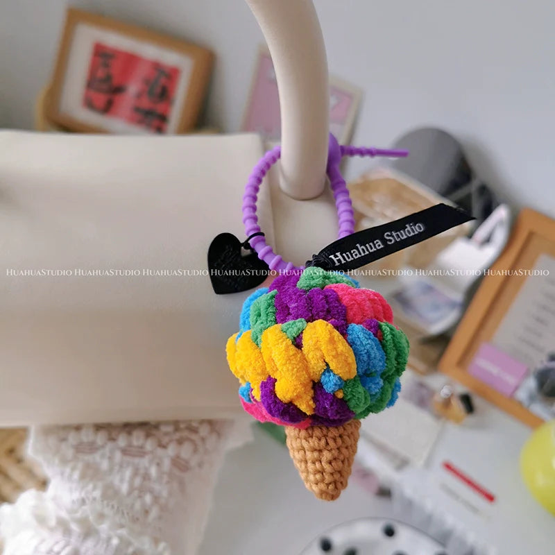 Handmade Woven Ice Cream Pendant X3113