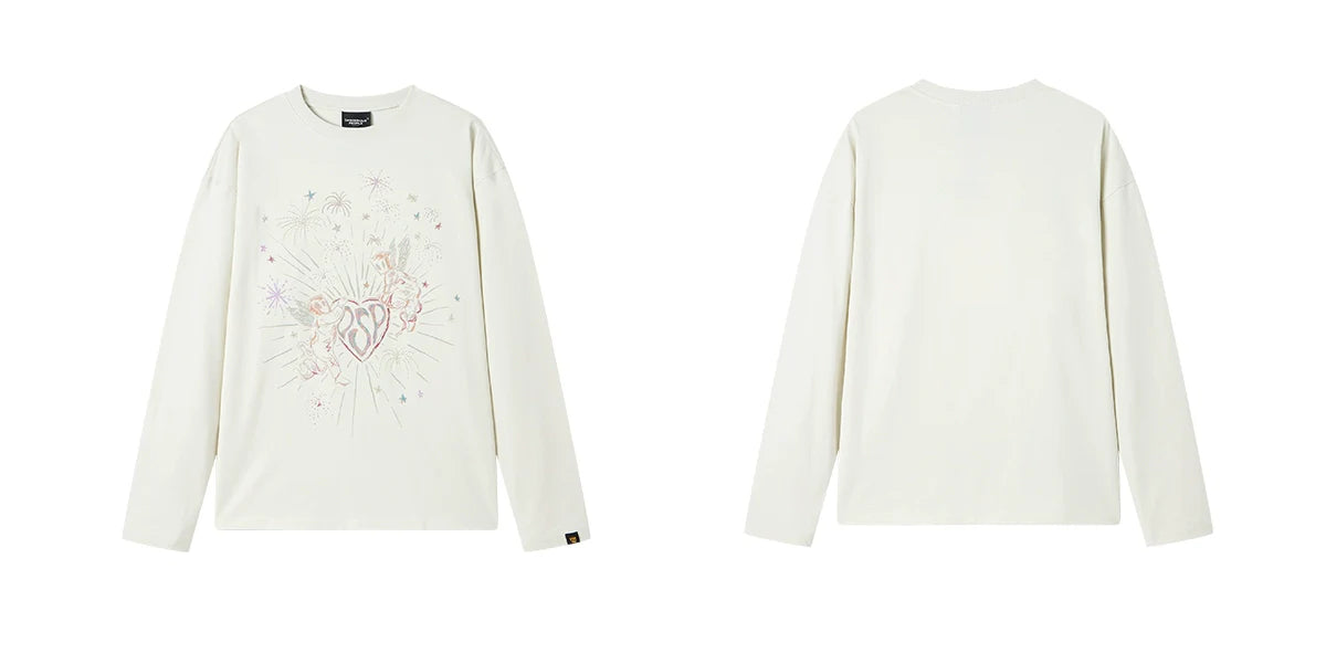 loose casual versatile long sleeve T-shirt X3136