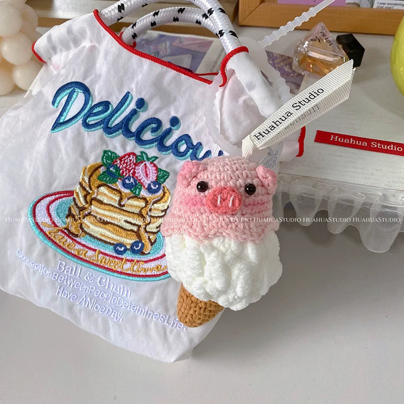 Handmade Woven Ice Cream Pendant X3113