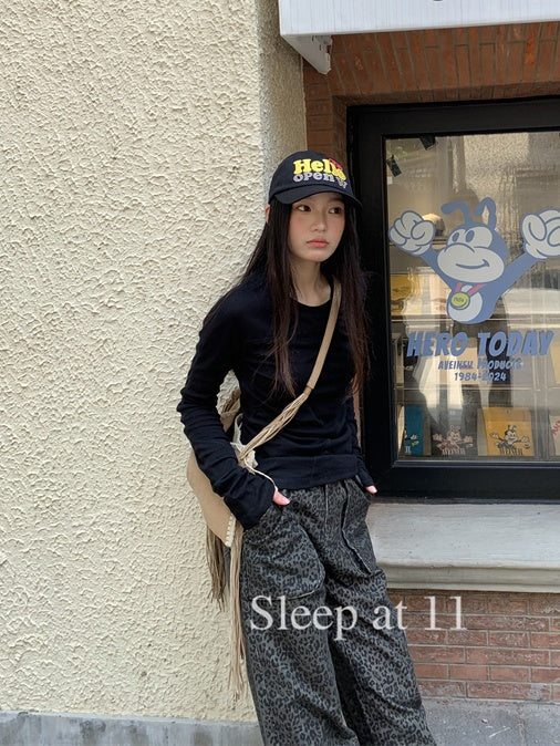 簡約瘦身長袖T卹 X3186