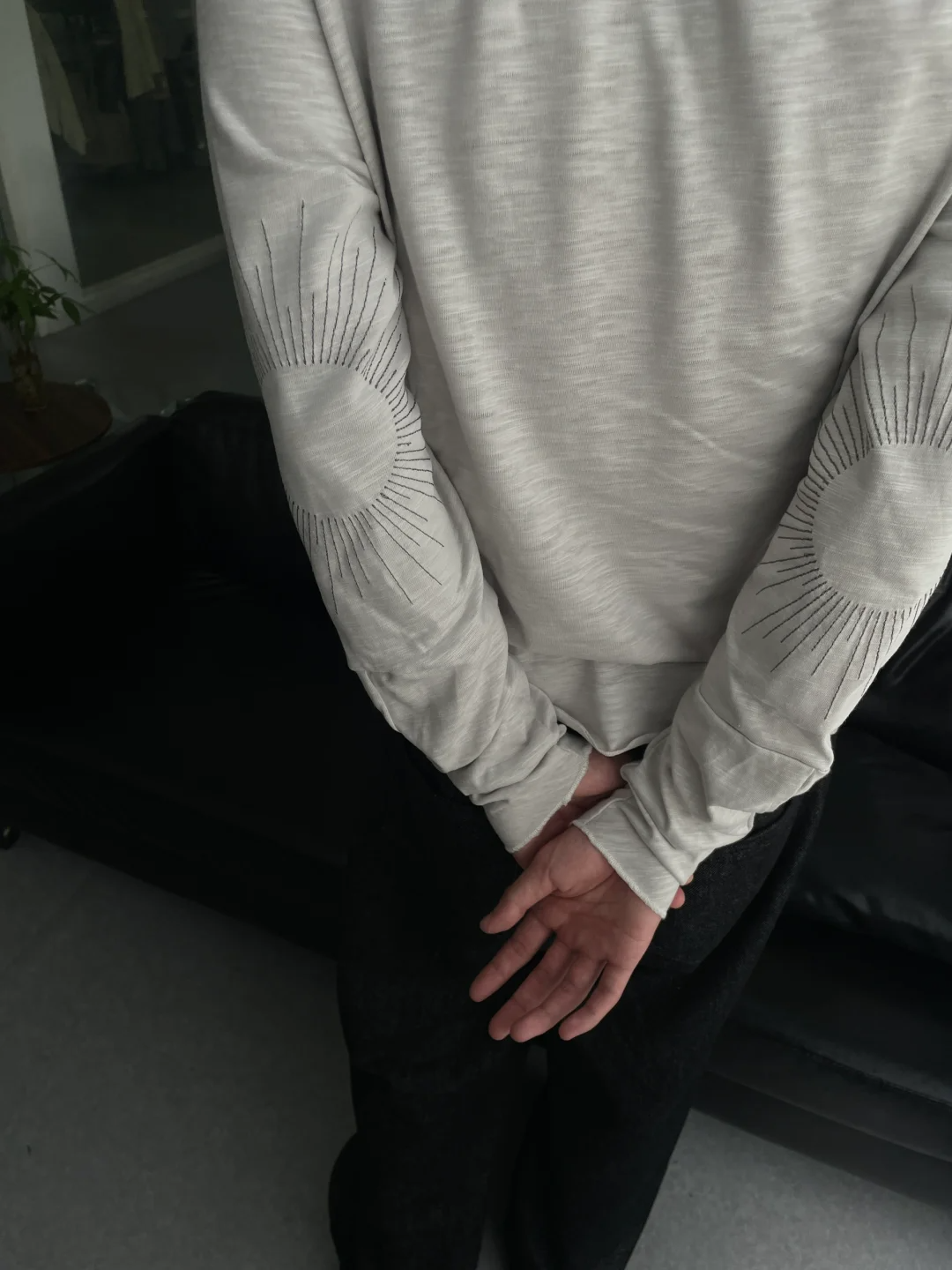 竹纖維亨利領長袖T卹 X3034
