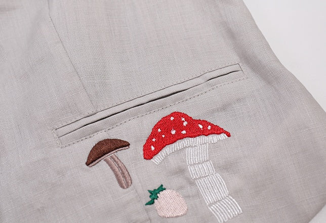英倫風刺繡短休閒背心X3045