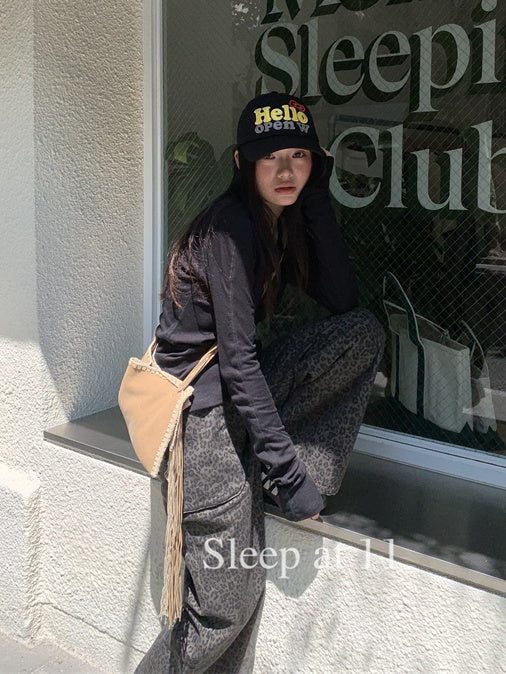 簡約瘦身長袖T卹 X3186