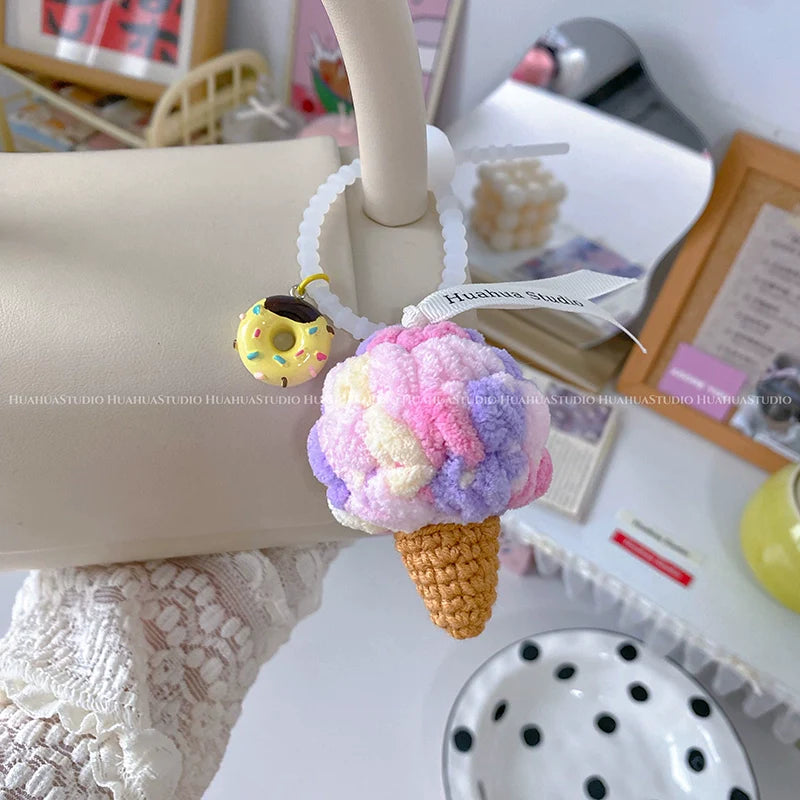 Handmade Woven Ice Cream Pendant X3113