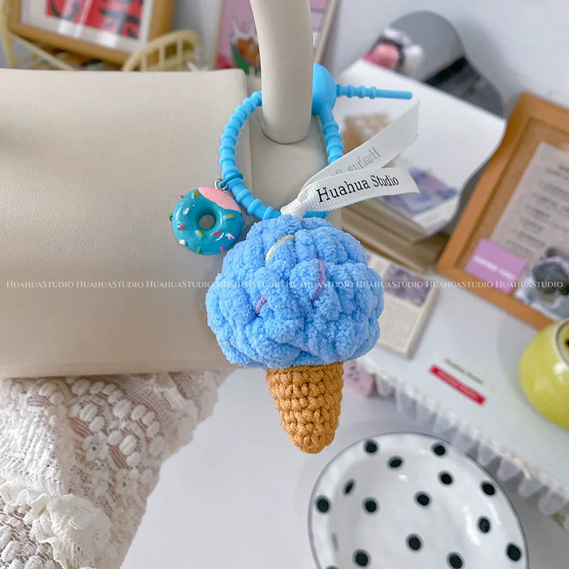 Handmade Woven Ice Cream Pendant X3113