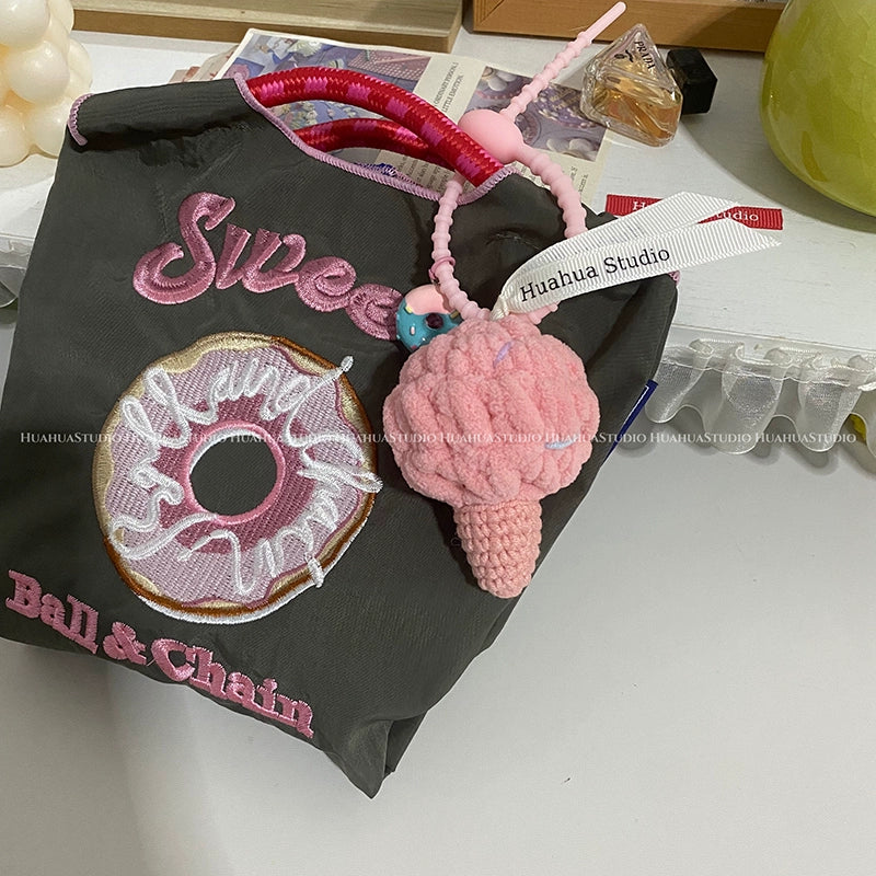 Handmade Woven Ice Cream Pendant X3113