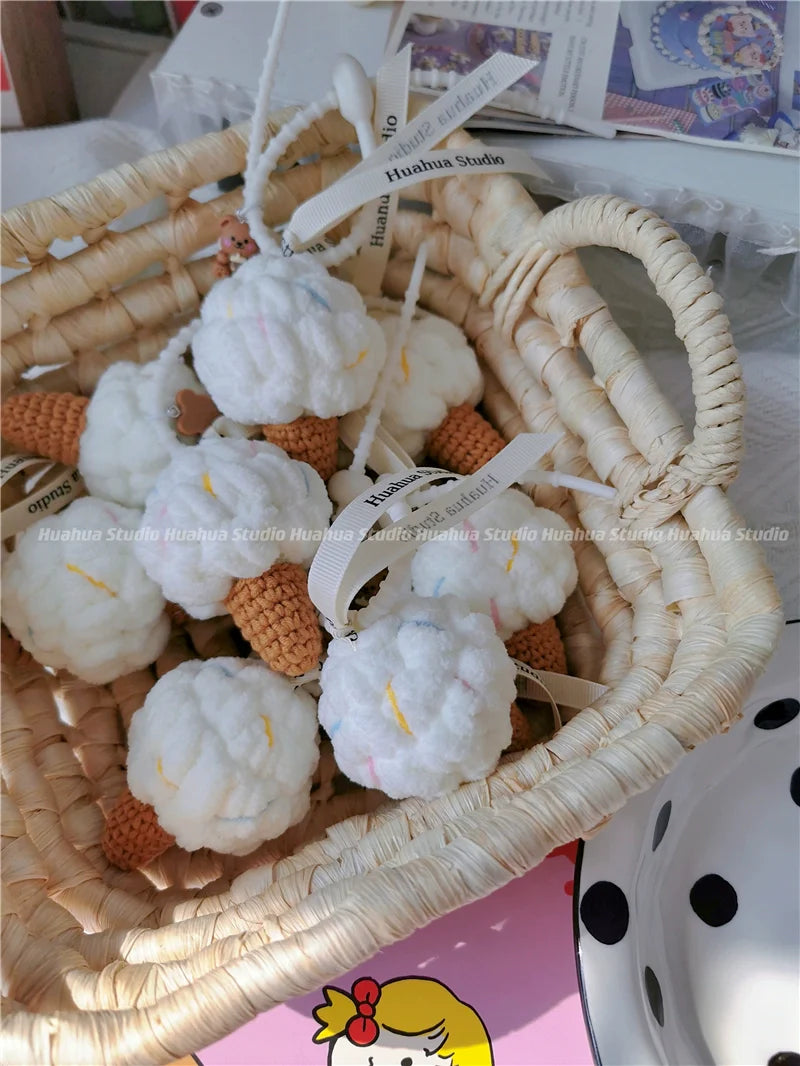 Handmade Woven Ice Cream Pendant X3113