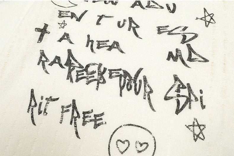 可愛骷髏透視長袖T卹 X3079