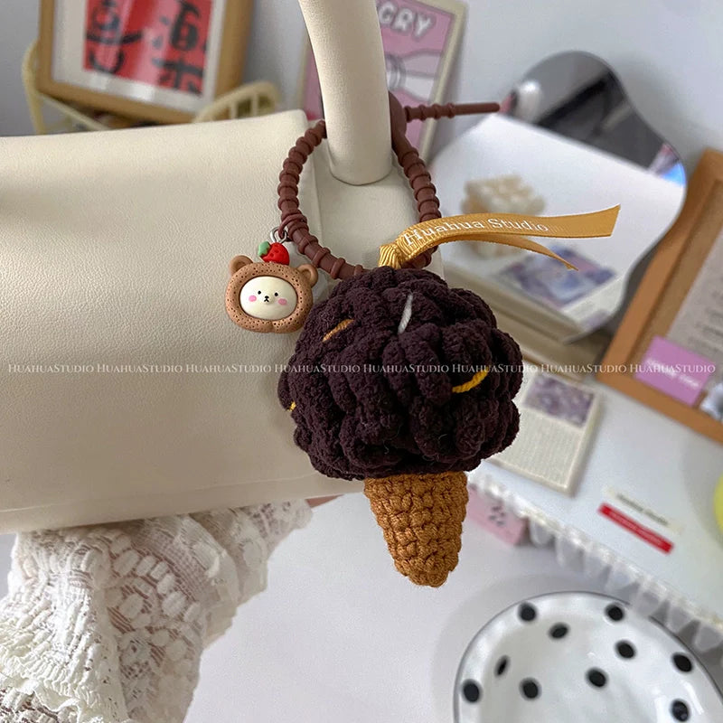 Handmade Woven Ice Cream Pendant X3113