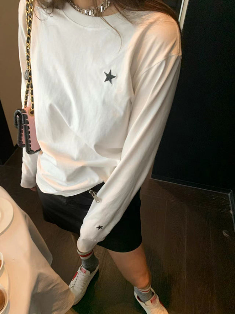 一點星星圓領長袖T卹 X3071