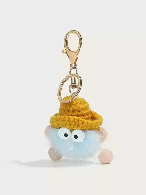 Cute mink hairball doll pendant keycharm X3074