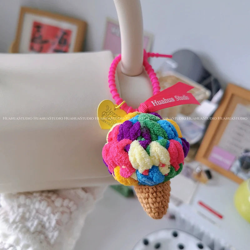 Handmade Woven Ice Cream Pendant X3113