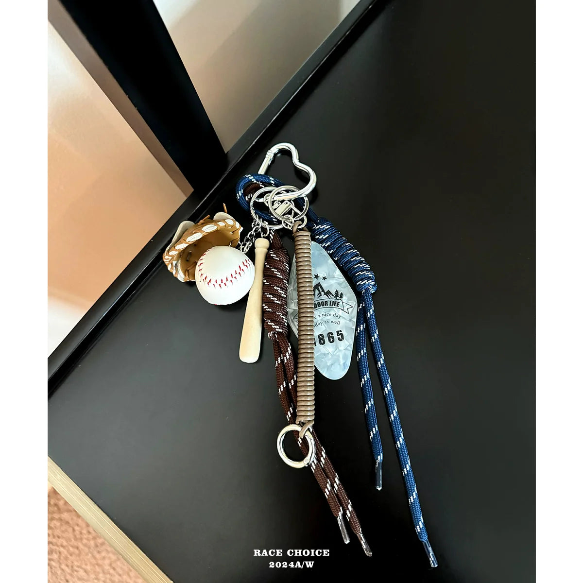 baseball bagel bowling decoration hiking rope keychain X3035