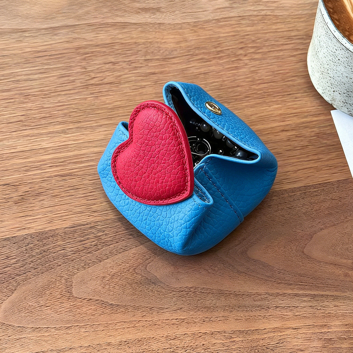 Heart Leather Mini Pouch X3680