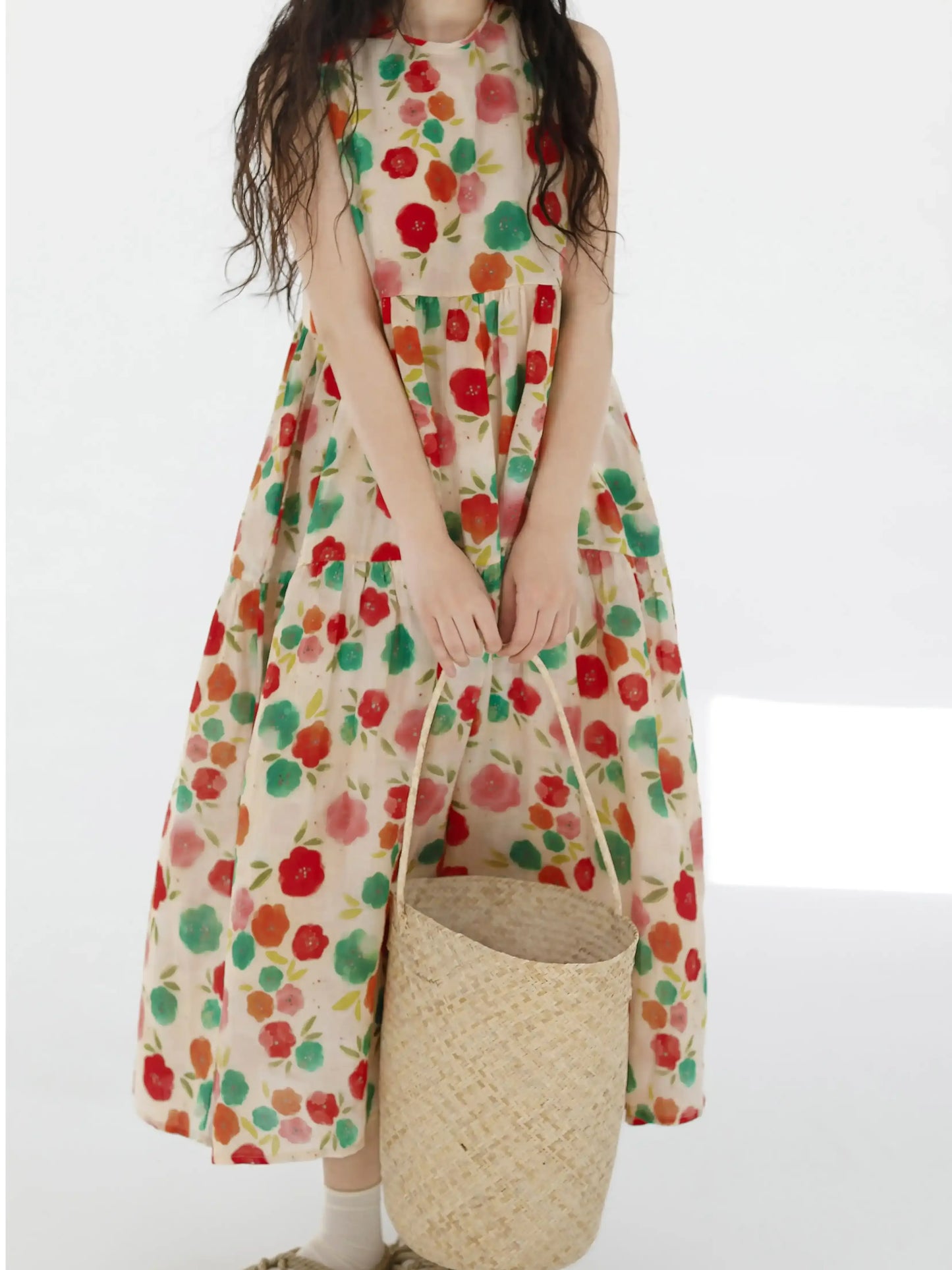Floral Sleeveless Resort Dress X3256