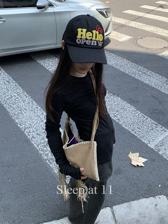 簡約瘦身長袖T卹 X3186