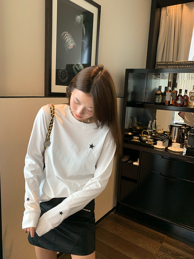 一點星星圓領長袖T卹 X3071