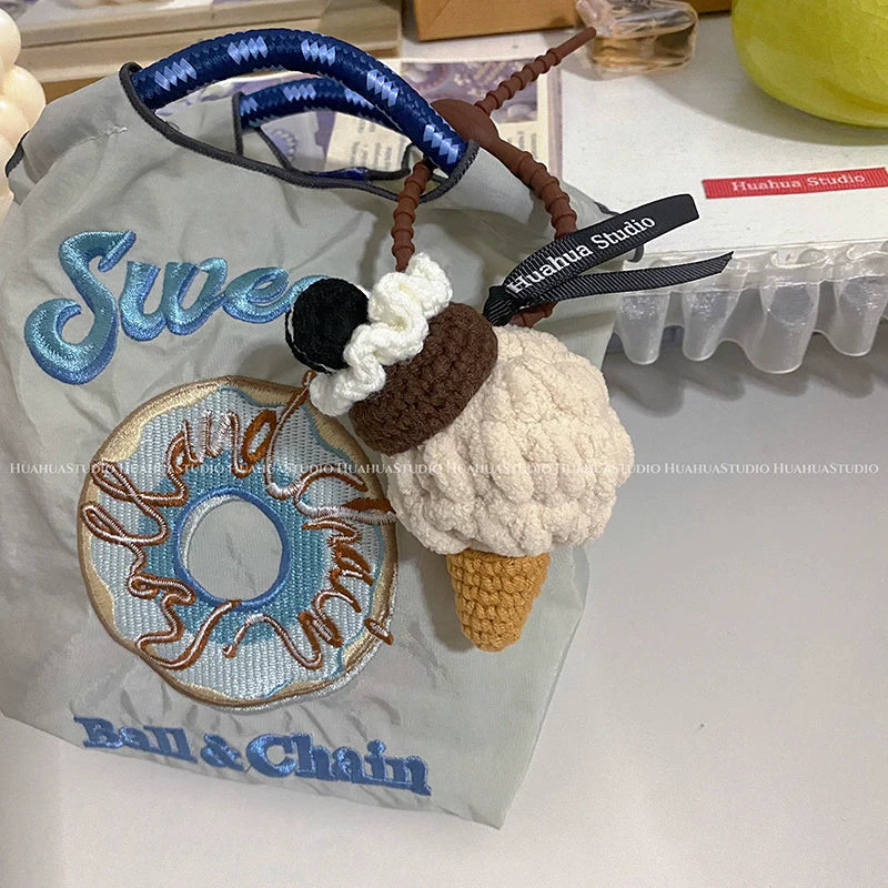 Handmade Woven Ice Cream Pendant X3113