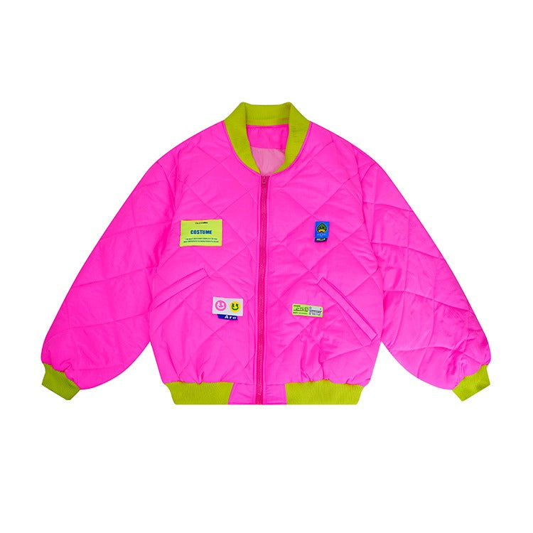 彩色拼接羽絨外套 X3463