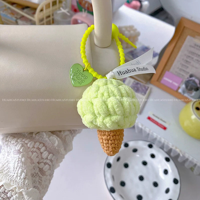 Handmade Woven Ice Cream Pendant X3113