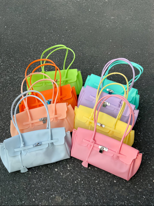 Jelly TPU East-West Padlock Bag X3564