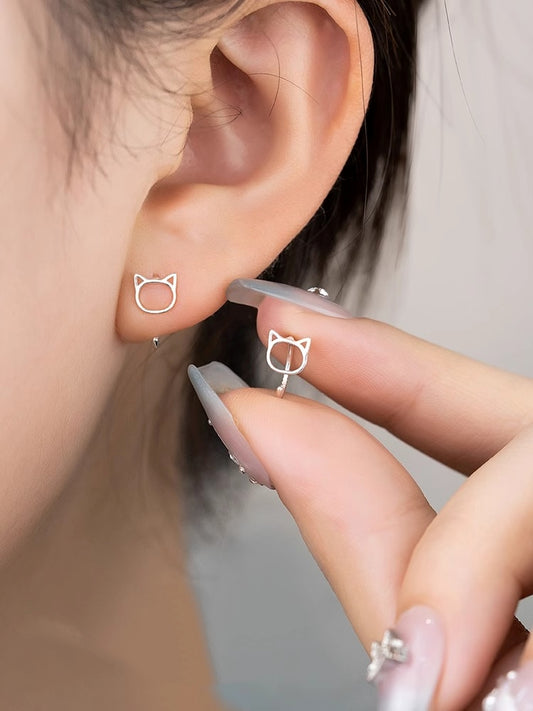 Cat Stud Earrings X3260
