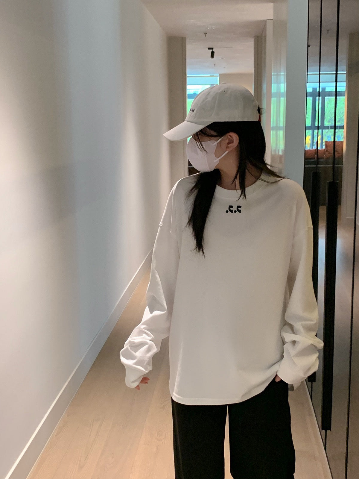 Onepoint 設計寬鬆長袖 T 卹 X3145