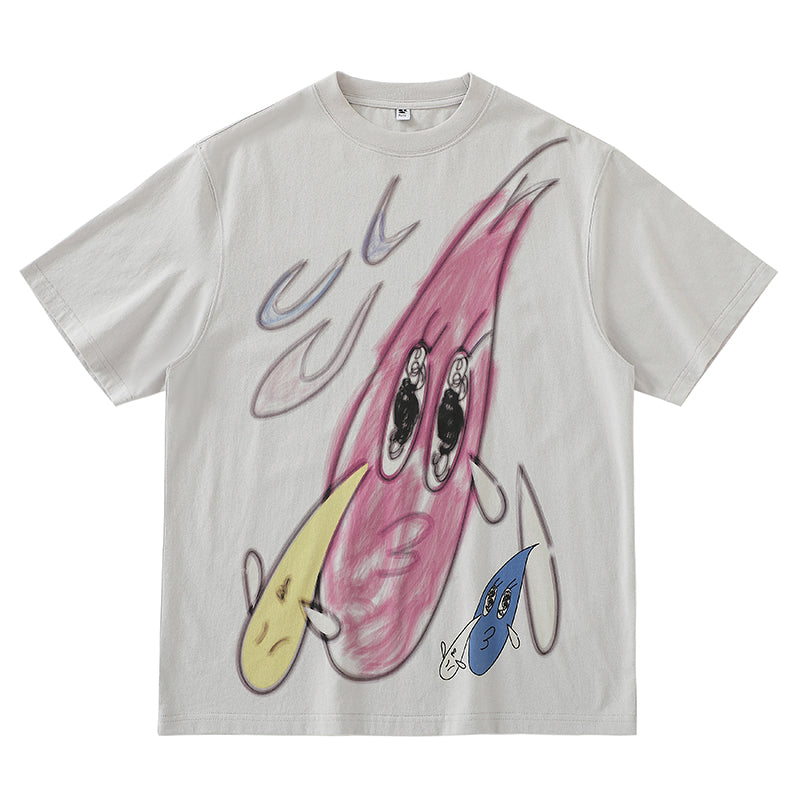 ユニークイラストTシャツ X2410