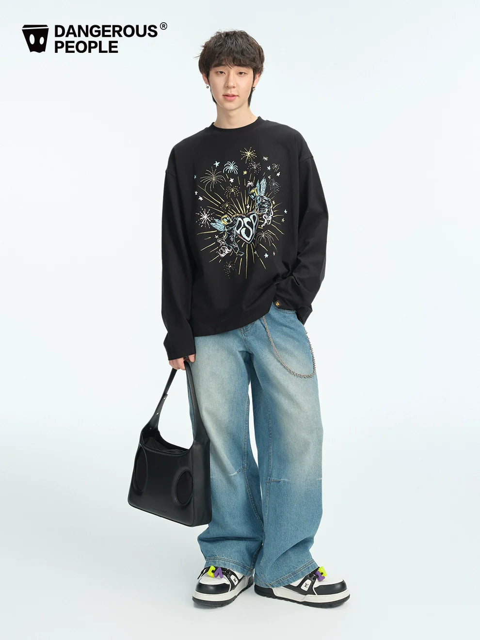 loose casual versatile long sleeve T-shirt X3136