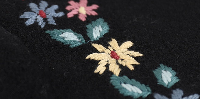 V領花朵刺繡背心X3209