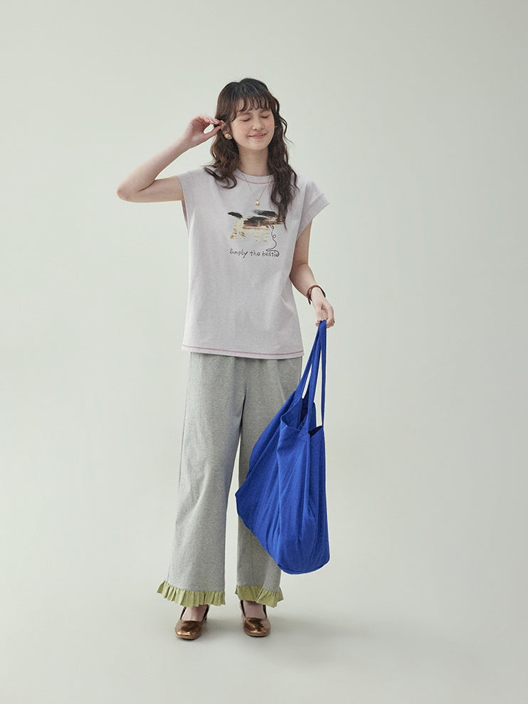小狗印花無袖T卹 X3232
