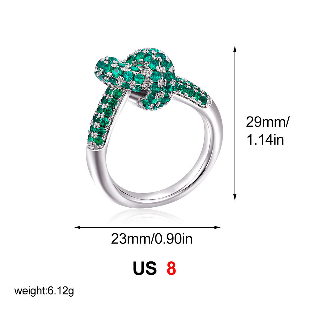 Knot Zircon Ring X3677