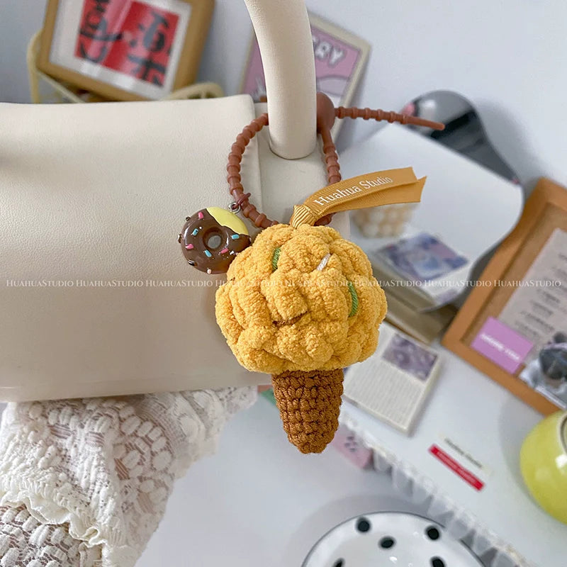 Handmade Woven Ice Cream Pendant X3113