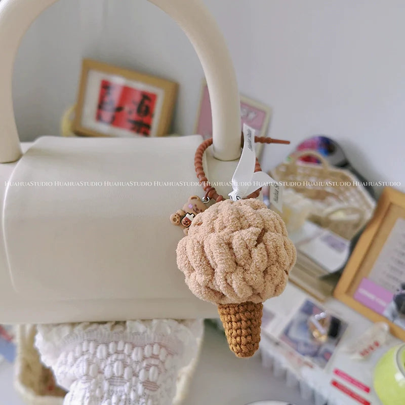 Handmade Woven Ice Cream Pendant X3113
