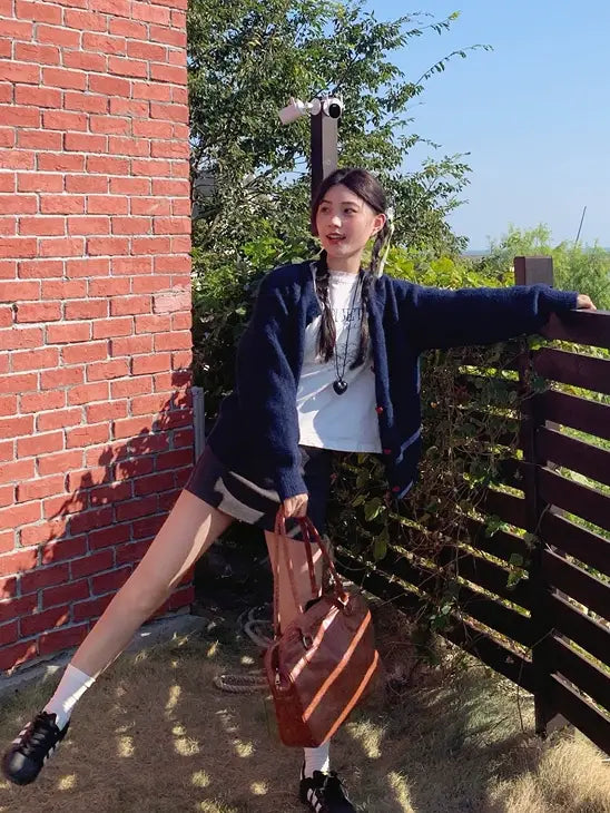 甜美蕾絲拼布長袖T卹 X3198