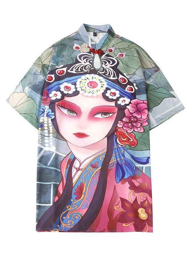 グラフィックプリントプラスサイズTシャツ X2249